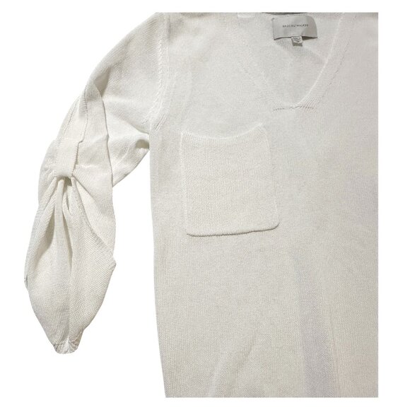 Brochu Walker Palmas Vee White Sweater XS Salt Water NWT - Picture 9 of 16